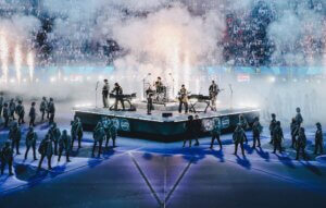 MUNICH, GERMANY - MAY 31: LINKIN PARK headline the UEFA Champions League Final kick off Show presented by Pepsi at the Munich Football Arena on May 31, 2025 in Munich, Germany. (Photo by Andreas Rentz/Getty Images for Pepsi)