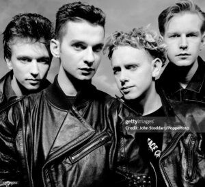 British new wave band Depeche Mode (L-R) Alan Wilder, Dave Gahan, Martin Gore and Andy Fletcher, photographed on 6th October, 1987. (Photo by John Stoddart/Popperfoto via Getty Images)