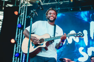 GLASTONBURY, ENGLAND - JUNE 29: Myles Smith performs on the Greenpeace stage during day four of Glastonbury Festival 2024 at Worthy Farm, Pilton on June 29, 2024 in Glastonbury, England. Founded by Michael Eavis in 1970, Glastonbury Festival features around 3,000 performances across over 80 stages. Renowned for its vibrant atmosphere and iconic Pyramid Stage, the festival offers a diverse lineup of music and arts, embodying a spirit of community, creativity, and environmental consciousness. (Photo by Luke Brennan/Redferns)